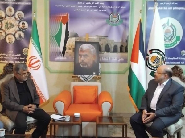 دیدار نماینده جنبش حماس و دبیرکل حزب موتلفه اسلامی